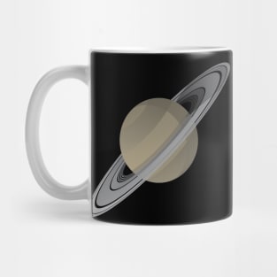 Saturn Floating In Space Vector Illustration Mug